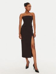 BARDOT Sukienka koktajlowa Nikki 59728DB Czarny Slim Fit. Czarne sukienki damskie Bardot, bez wzorów, z syntetyku, wizytowe, bez ramiączek. Za 419.99 zł.