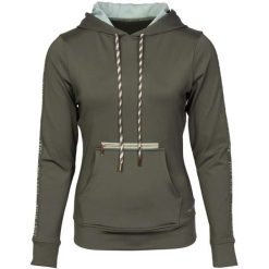 Damska bluza jeździecka Harry's Horse Just Ride. Zielone bluzy damskie HARRYS HORSE, s, bez wzorów, z elastanu, z kapturem. Za 278.20 zł.