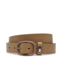 Pasek Damski Tommy Jeans. Brązowe paski damskie Tommy Jeans, bez wzorów, z jeansu. Za 89.99 zł.