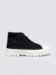 Trampki damskie wysokie czarne OO274008 906. Czarne trampki damskie Big Star, bez wzorów, z gumy, bez zapięcia. Za 159.99 zł.