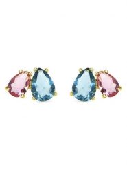 Luxenter Kolczyki-wkrętki z cyrkoniami rozmiar: onesize. Niebieskie kolczyki damskie Luxenter, z cyrkonią, srebrne. Za 86.99 zł.