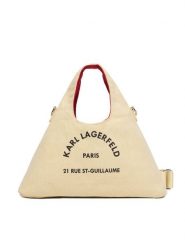 KARL LAGERFELD Torebka B1W50016 Beżowy. Brązowe torebki klasyczne damskie KARL LAGERFELD, z materiału, bez dodatków. Za 339.99 zł.