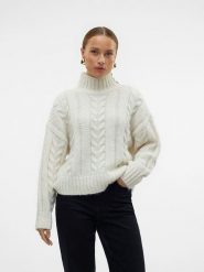 Vero Moda Sweter w kolorze białym rozmiar: S. Białe swetry klasyczne damskie Vero Moda, s, ze splotem, bez kołnierzyka. Za 100.99 zł.