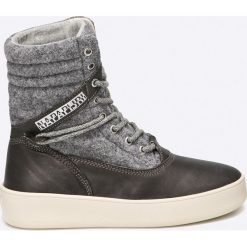 Napapijri - Buty Nova. Szare kozaki damskie Napapijri, z materiału. W wyprzedaży za 239.90 zł.