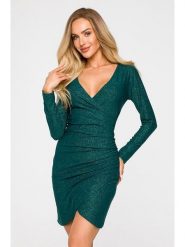 Made of emotion Sukienka w kolorze zielonym rozmiar: XL. Zielone sukienki damskie Made Of Emotion, bez wzorów, bez ramiączek. Za 97.99 zł.