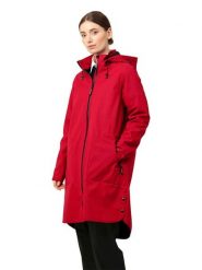 Ilse Jacobsen Płaszcz przeciwdeszczowy w kolorze czerwonym rozmiar: 44. Czerwone płaszcze damskie Ilse Jacobsen, bez wzorów, bez kaptura. Za 369.95 zł.