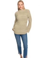 Heine Sweter w kolorze beżowym rozmiar: 46. Brązowe swetry klasyczne damskie Heine, ze splotem, bez kołnierzyka. Za 60.99 zł.