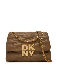 DKNY Torebka Minna R433KG75 Brązowy. Brązowe torebki wieczorowe damskie DKNY, bez wzorów, ze skóry, bez dodatków. Za 889.99 zł.