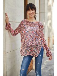 Milan Kiss Sweter ze wzorem rozmiar: XL. Swetry klasyczne damskie Milan Kiss, xl, z bawełny, bez kołnierzyka. Za 87.81 zł.