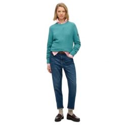 Sweter damski z dekoltem w serek Superdry Slouchy. Niebieskie swetry klasyczne damskie Superdry, na zimę, z dzianiny, bez kołnierzyka. Za 288.40 zł.