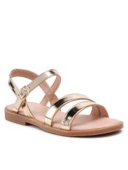 Nelli Blu Sandały CM2108010-33 Złoty. Żółte sandały dziewczęce Nelli Blu, ze skóry, bez obcasa, bez zapięcia. Za 61.99 zł.