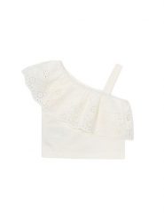 Mayoral Top 3022 Écru Cropped Fit. Koszulki i t-shirty dziewczęce Mayoral, bez wzorów, z bawełny, bez kołnierzyka, bez ramiączek. Za 79.99 zł.