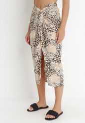 Jasnobeżowa Spódnica Inoos. Brązowe spódnice damskie Born2be, s, bez wzorów, z tkaniny, midi. Za 39.99 zł.