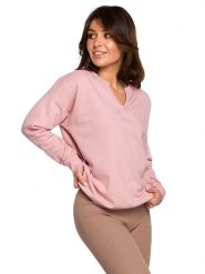 Be Wear Bluza w kolorze jasnoróżowym rozmiar: L. Różowe bluzy damskie Be Wear, l, z aplikacjami, bez kaptura. Za 100.99 zł.