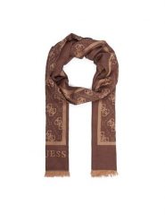 Guess Szal AW5529 VIS03 Brązowy. Brązowe szaliki damskie Guess, z aplikacjami, z wiskozy. Za 234.99 zł.