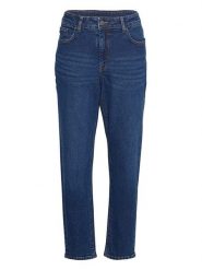 MOSS COPENHAGEN Dżinsy "Evolet Rikka" - Tapered fit - w kolorze niebieskim rozmiar: M. Niebieskie jeansy damskie Moss Copenhagen. Za 118.84 zł.