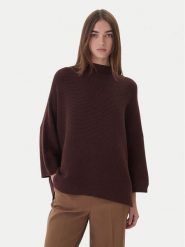 Kontatto Sweter 3M0848C Brązowy Relaxed Fit. Brązowe swetry klasyczne damskie Kontatto, m, z syntetyku, bez kołnierzyka. Za 379.99 zł.