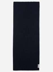 Ecoalf Wełniany szal w kolorze granatowym - 180 x 40 cm rozmiar: onesize. Niebieskie szaliki damskie Ecoalf, bez wzorów, ze skóry. Za 154.79 zł.