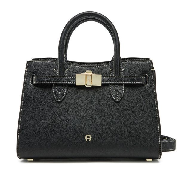 Torebka Aigner. Czarne kuferki damskie Aigner, bez dodatków. Za 1,939.00 zł.