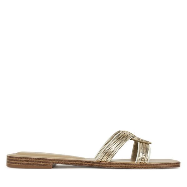 Klapki Aldo. Żółte klapki damskie ALDO, bez wzorów, bez obcasa, bez zapięcia. Za 279.99 zł.