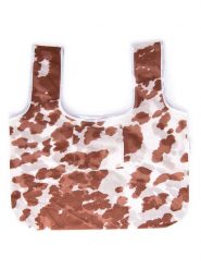 DESIGNWORKS INK ® Torba "Moo" w kolorze jasnobrązowo-białym na zakupy - 30,5 x 35,6 cm rozmiar: onesize. Białe shopper bag bez wzorów, z materiału, na ramię, bez dodatków. Za 52.99 zł.