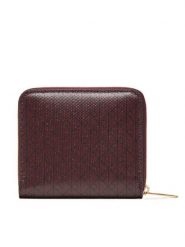 Calvin Klein Portfel Emblem Aop Square Zip Around LV04F1089G Bordowy. Czerwone portfele damskie Calvin Klein, bez wzorów, ze skóry. Za 189.99 zł.