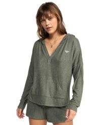 Bluza z kapturem dla Kobiety SATURDAZE COSY Zielony. Zielone bluzy damskie Roxy, m, bez wzorów, z elastanu, z kapturem. Za 209.99 zł.