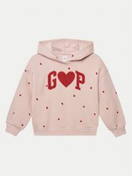 Gap Bluza 590866-00 Różowy Regular Fit. Czerwone bluzy dziewczęce GAP, bez wzorów, z syntetyku, bez ramiączek, bez kaptura. Za 129.99 zł.