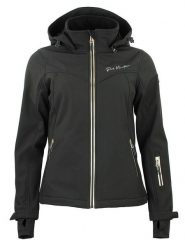 Peak Mountain Kurtka softshellowa "Amaleo" w kolorze czarnym rozmiar: S. Czarne kurtki sportowe damskie Peak Mountain, m, bez wzorów, bez kaptura. Za 264.15 zł.