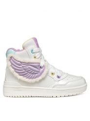Geox Sneakersy J Washiba Girl J66HXA 0NFKN C0761 S Biały. Białe buty sportowe dziewczęce Geox, bez wzorów, ze skóry, bez zapięcia. Za 269.99 zł.