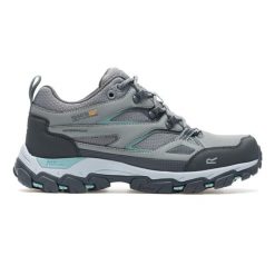 Damskie wodoodporne buty do chodzenia Holcombe III. Szare obuwie trekkingowe damskie Regatta, z materiału, bez zapięcia. Za 286.00 zł.