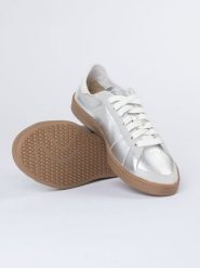 JOLANA & FENENA Skórzane sneakersy w kolorze srebrnym rozmiar: 37. Szare obuwie sportowe damskie JOLANA & FENENA, bez zapięcia. Za 184.02 zł.