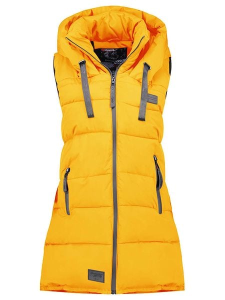 Geographical Norway Kamizelka pikowana "Dolbar" w kolorze żółtym rozmiar: XXL. Żółte kamizelki damskie Geographical Norway, xxl, bez wzorów, bez kaptura. Za 201.08 zł.