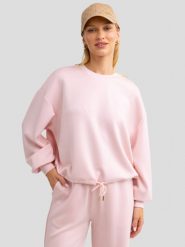 Bluza damska z wiskozy jasnoróżowa Lunara 600. Czerwone bluzy damskie Big Star, l, bez wzorów, z dzianiny, bez kaptura. W wyprzedaży za 179.99 zł.