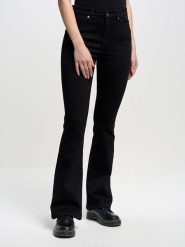 BIG STAR Dżinsy - Flare fit - w kolorze czarnym rozmiar: W27/L30. Czarne jeansy damskie Big Star, z podwyższonym stanem. Za 149.66 zł.