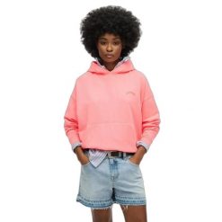 Bluza damska z kapturem Superdry Essential. Czerwone bluzy damskie Superdry, l, bez wzorów, prążkowane, z kapturem. Za 266.50 zł.