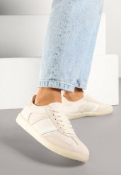 Beżowe Sneakersy Sportowe przed Kostkę z Ozdobnymi Paskami Zonevia. Brązowe obuwie sportowe casual damskie Renee. Za 69.99 zł.