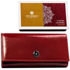 Portfel damski Peterson PTN 1680144-TVT czerwony. Czerwone portfele damskie Peterson, bez wzorów, ze skóry. Za 124.99 zł.