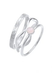 Elli PREMIUM Damski zestaw pasjans z kwarcem różowym ze srebra próby 925 Sterling Silver Pierścionki 1 ct. Czerwone pierścionki damskie Elli PREMIUM, z kwarcem, srebrne. Za 233.99 zł.