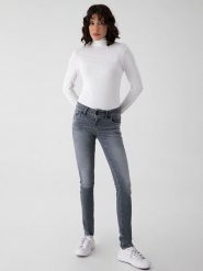 LTB Dżinsy "Molly" - Skinny fit - w kolorze szarym rozmiar: W32/L36. Szare jeansy damskie LTB, z podwyższonym stanem. Za 118.56 zł.