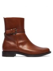 ECCO Botki Sartorelle 25 24940301014 Brązowy. Brązowe botki damskie ECCO, ze skóry, bez obcasa, na płaskiej podeszwie, bez zapięcia. Za 799.99 zł.