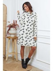 So Cachemire Sukienka dzianinowa "Muggio" w kolorze czarno-beżowym rozmiar: M. Brązowe sukienki damskie So Cachemire, bez wzorów, z dzianiny, bez ramiączek. Za 192.33 zł.