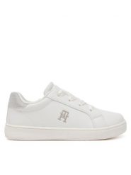 Tommy Hilfiger Sneakersy Low Cut Velcro Sneaker T1A9-33728-1439 S Biały. Białe buty sportowe dziewczęce Tommy Hilfiger, bez wzorów, ze skóry, bez zapięcia. Za 209.99 zł.