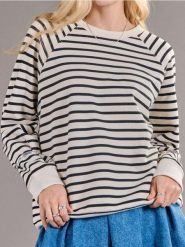 Bluza w paski - wielobarwny. Bluzy damskie Sinsay, l, bez wzorów, bez kaptura. W wyprzedaży za 15.99 zł.
