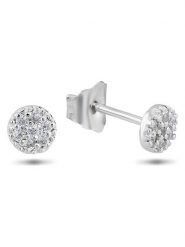 DIA DIAMONDS Srebrne kolczyki-wkrętki z diamentami rozmiar: onesize. Szare kolczyki damskie DIA DIAMONDS, z diamentem, srebrne. Za 206.42 zł.