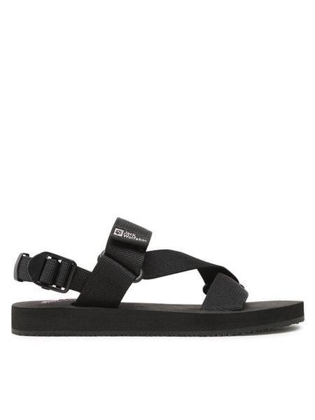 Jack Wolfskin Sandały Urban Entdeckung Belt Sandal W 4056801 Czarny. Czarne sandały damskie Jack Wolfskin, bez wzorów, bez obcasa, bez zapięcia. Za 299.99 zł.
