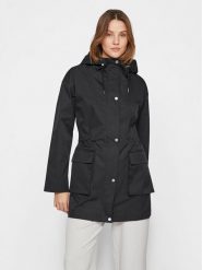 Vila Parka Kahara 14089615 Czarny Regular Fit. Czarne parki damskie Vila, z syntetyku, bez kaptura. Za 229.99 zł.