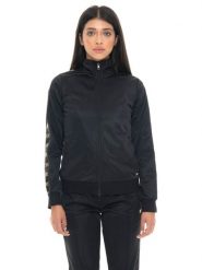 Damen-Bluza aus Triacetat mit Leone 1947 Gold Studs-Logobändern. Czarne bluzy damskie LEONE 1947 APPAREL, l, bez wzorów, bez kaptura. Za 353.64 zł.