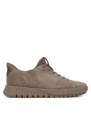Geox Sneakersy D Flextride Plus D657SC 22 C1018 Beżowy ciemny. Brązowe obuwie sportowe damskie Geox, ze skóry, bez zapięcia. Za 499.99 zł.