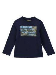 Original Marines Bluzka DCA2682B Granatowy Regular Fit. Niebieskie t-shirty i koszulki chłopięce Original Marines, bez wzorów, z bawełny, bez kołnierzyka, bez ramiączek. Za 89.99 zł.